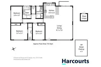Floorplan of Homely unit listing, 2/114 Bligh Street, Warrane TAS 7018