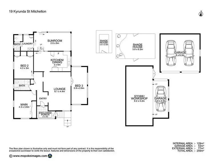 Floorplan of Homely house listing, 19 Kyrunda Street, Mitchelton QLD 4053