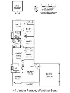 Floorplan of Homely house listing, 44 Jenola Parade, Wantirna South VIC 3152