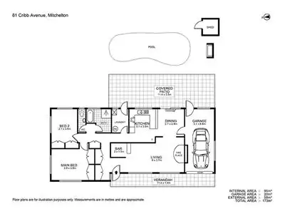 Floorplan of Homely house listing, 81 Cribb Avenue, Mitchelton QLD