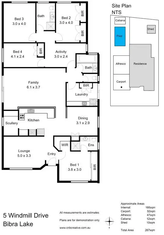 Floorplan of Homely house listing, 5 Windmill Drive, Bibra Lake WA 6163