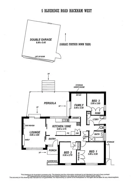 Floorplan of Homely house listing, 5 Blueridge Road, Hackham West SA 5163