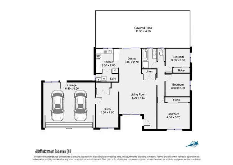 Floorplan of Homely house listing, 4 Raffin Crescent, Calamvale QLD 4116