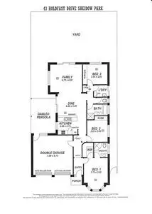 Floorplan of Homely house listing, 43 Holdfast Drive, Sheidow Park SA 5158