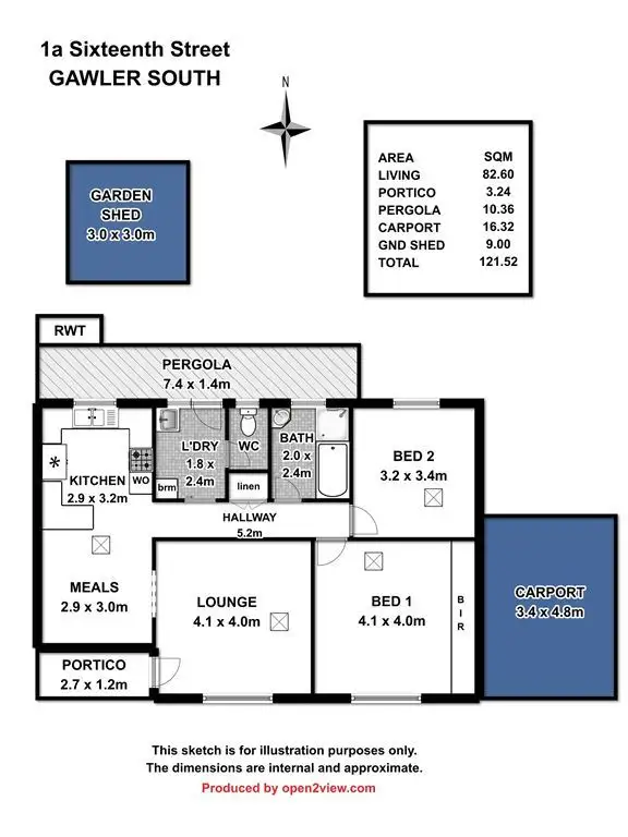 Floorplan of Homely unit listing, 2/1 Sixteenth Street, Gawler South SA 5118