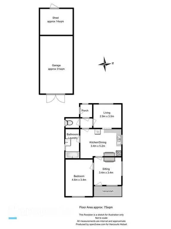 Floorplan of Homely house listing, 1713 Midland Highway, Bagdad TAS 7030