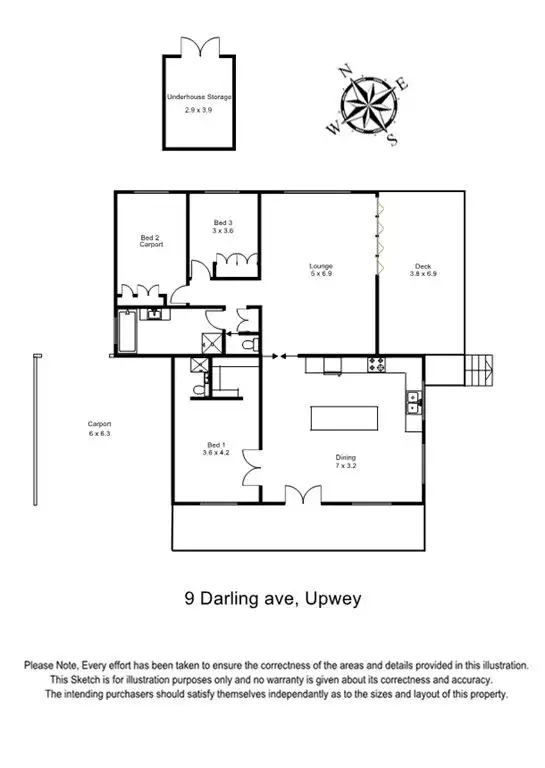 Floorplan of Homely house listing, 9 Darling Avenue, Upwey VIC 3158