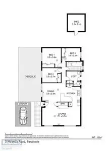 Floorplan of Homely house listing, 3 Miranda Road, Paralowie SA 5108