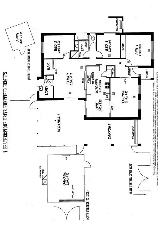 Floorplan of Homely house listing, 7 Featherstone Drive, Huntfield Heights SA 5163