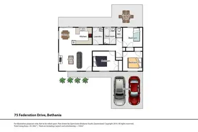 Floorplan of Homely house listing, 75 Federation Drive, Bethania QLD 4205