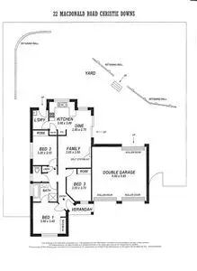 Floorplan of Homely house listing, 22 MacDonald Road, Christie Downs SA 5164