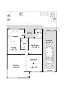 Floorplan of Homely unit listing, 2/13 Laurence Street, South Plympton SA 5038