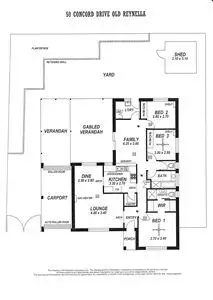Floorplan of Homely house listing, 50 Concord Drive, Old Reynella SA 5161