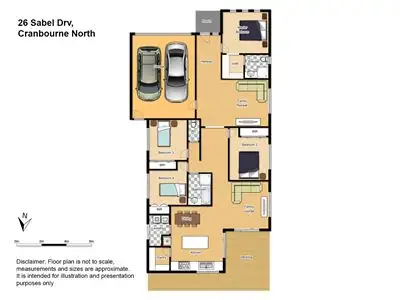 Floorplan of Homely house listing, 26 Sabel Drive, Cranbourne North VIC 3977