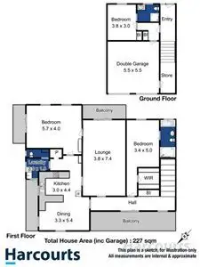 Floorplan of Homely unit listing, 1/14 Osborne Esplanade, Kingston Beach TAS 7050