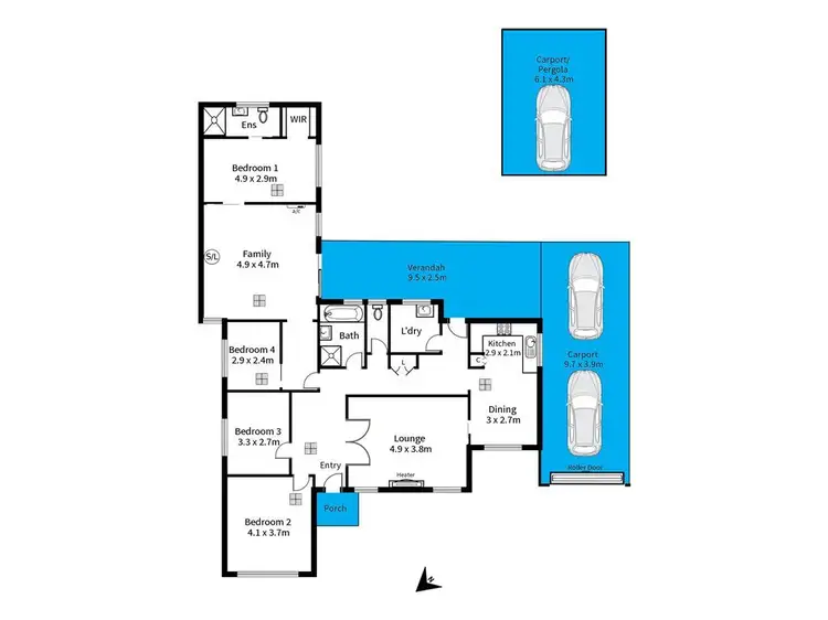 Floorplan of Homely house listing, 22 Carbenet Drive, Hackham SA 5163