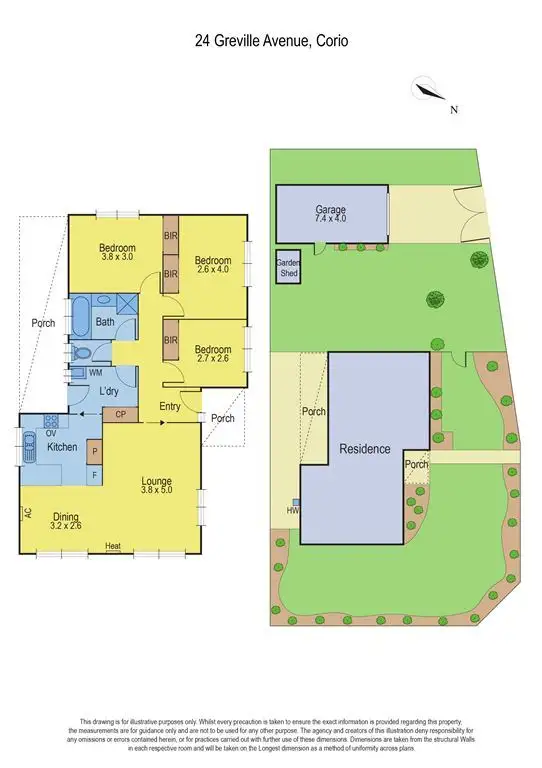 Floorplan of Homely house listing, 24 Grevillea Avenue, Corio VIC 3214
