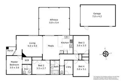 Floorplan of Homely house listing, 7 Navarre Drive, Cranbourne West VIC 3977