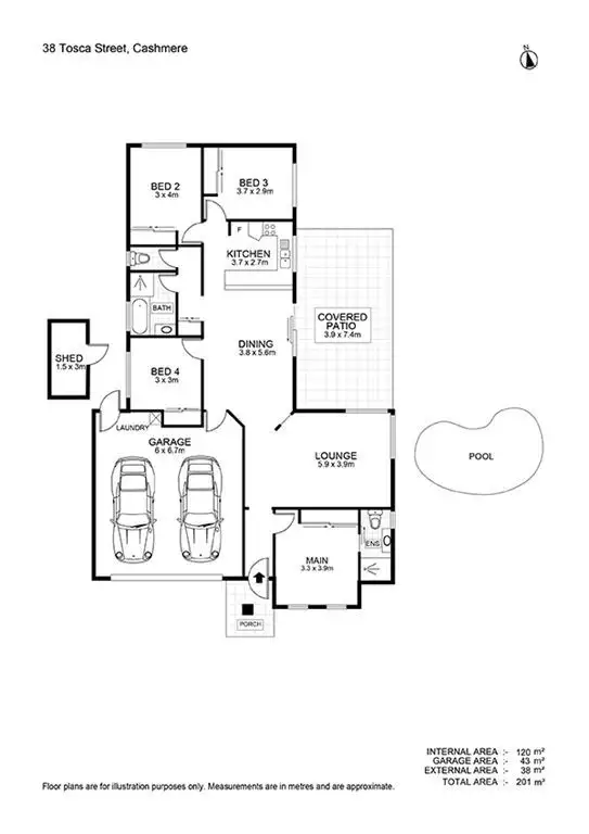 Floorplan of Homely house listing, 38 Tosca Street, Cashmere QLD 4500