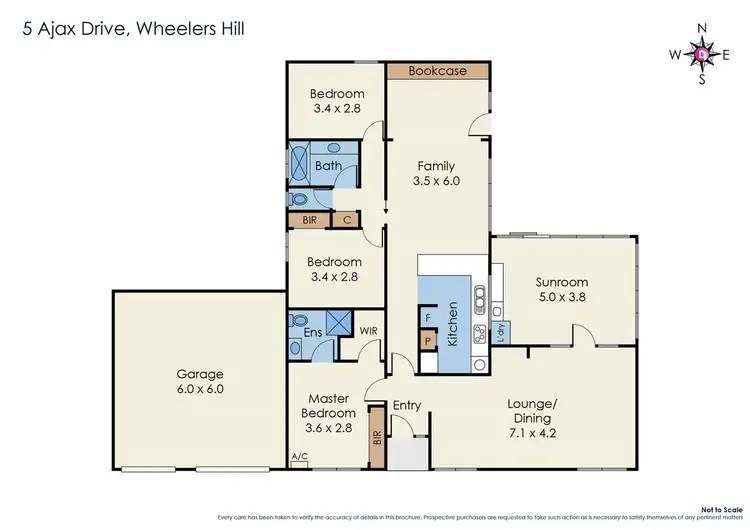 Floorplan of Homely house listing, 5 Ajax Drive, Wheelers Hill VIC 3150