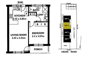 Floorplan of Homely unit listing, 3/237 Cross Road, Cumberland Park SA 5041