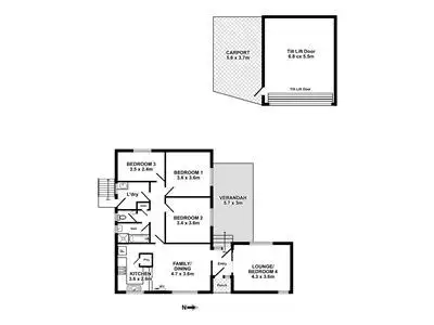 Floorplan of Homely house listing, 43 Barcelona Road, Noarlunga Downs SA 5168