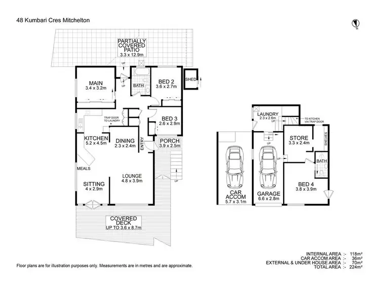Floorplan of Homely house listing, 48 Kumbari Crescent, Mitchelton QLD 4053