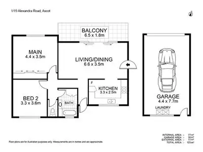 Floorplan of Homely unit listing, 1/19 Alexandra Road, Ascot QLD 4007
