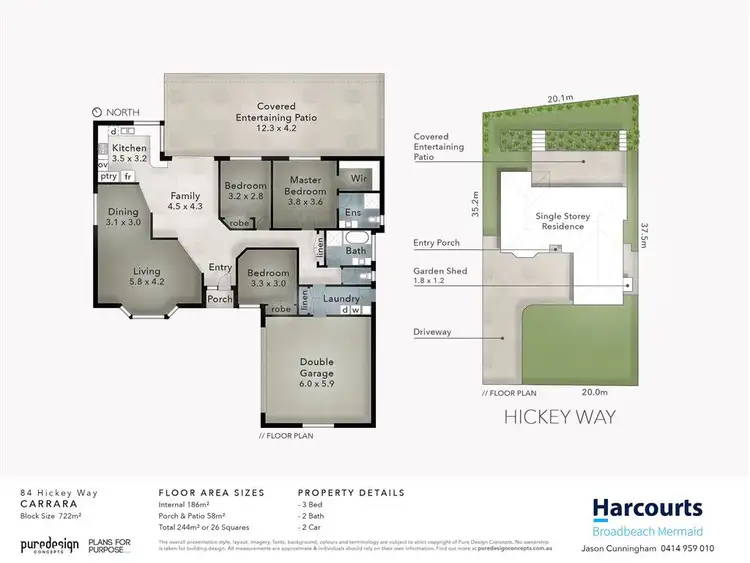 Floorplan of Homely house listing, 84 Hickey Way, Carrara QLD 4211