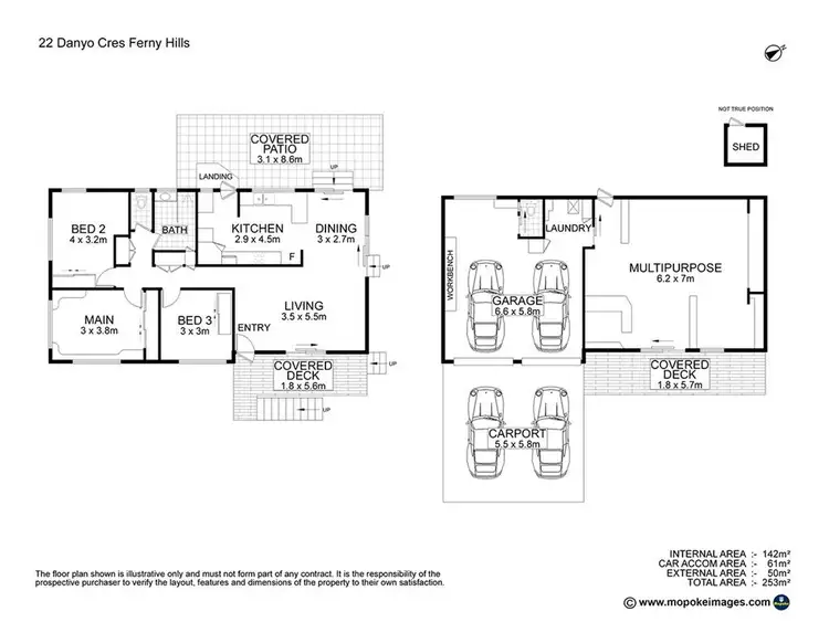 Floorplan of Homely house listing, 22 Danyo Crescent, Ferny Hills QLD 4055