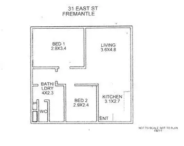 Floorplan of Homely apartment listing, 13/31 East Street, Fremantle WA 6160