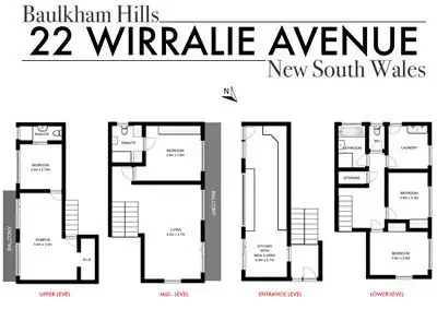 Floorplan of Homely house listing, 22 Wirralie Avenue, Baulkham Hills NSW 2153