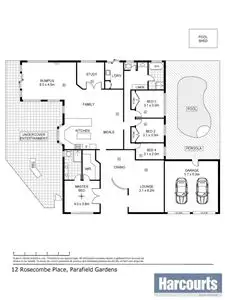 Floorplan of Homely house listing, 12 Rosecombe Place, Parafield Gardens SA 5107