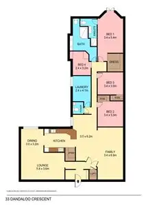 Floorplan of Homely house listing, 33 Dandaloo Crescent, Wanneroo WA 6065