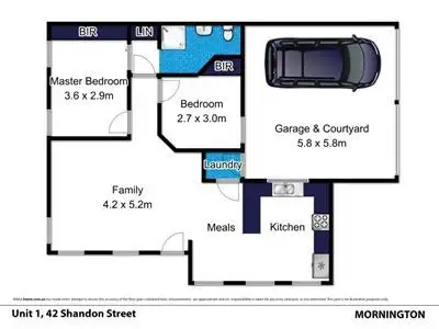Floorplan of Homely unit listing, 1/42 Shandon Street, Mornington VIC 3931