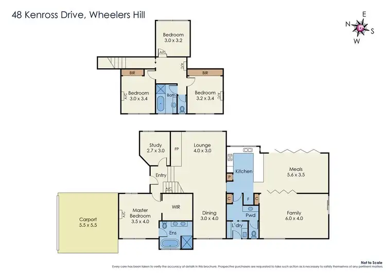 Floorplan of Homely house listing, 48 Kenross Drive, Wheelers Hill VIC 3150