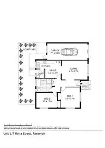Floorplan of Homely unit listing, 1/7 Rona Street, Reservoir VIC 3073