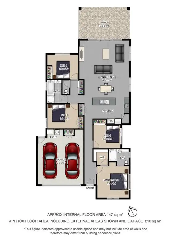 Floorplan of Homely house listing, 14 Birdwing Crescent, Kallangur QLD 4503