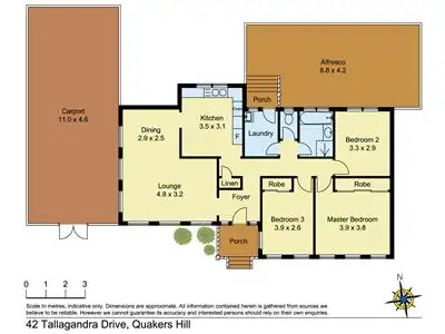 Floorplan of Homely house listing, 42 Tallagandra Drive, Quakers Hill NSW 2763