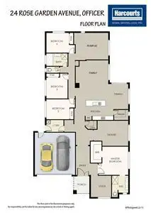 Floorplan of Homely house listing, 24 Rose Garden Avenue, Officer VIC 3809