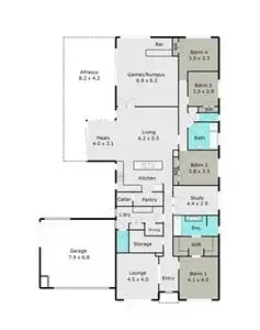 Floorplan of Homely house listing, 7 Exmoor Court, Alfredton VIC 3350