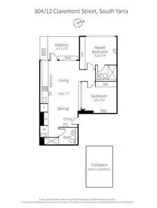 Floorplan of Homely apartment listing, 804/12-14 Claremont Street, South Yarra VIC 3141