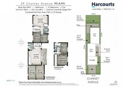 Floorplan of Homely semi-detached listing, 29 Chainey Avenue, Miami QLD 4220