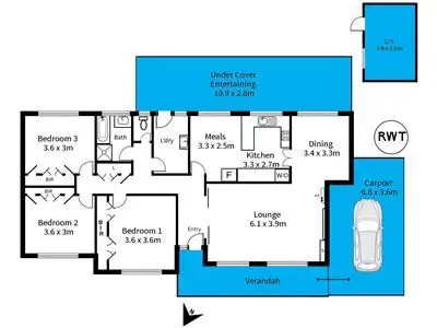 Floorplan of Homely house listing, 38 Windebanks Road, Happy Valley SA 5159