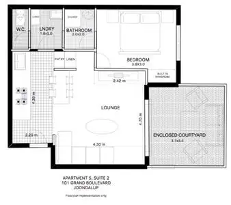 Floorplan of Homely apartment listing, 5/101 Grand Boulevard, Joondalup WA 6027