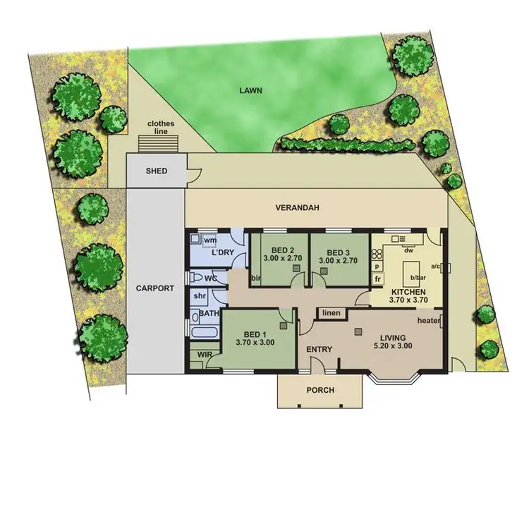 Floorplan of Homely house listing, 14 Dew Street, Aberfoyle Park SA 5159