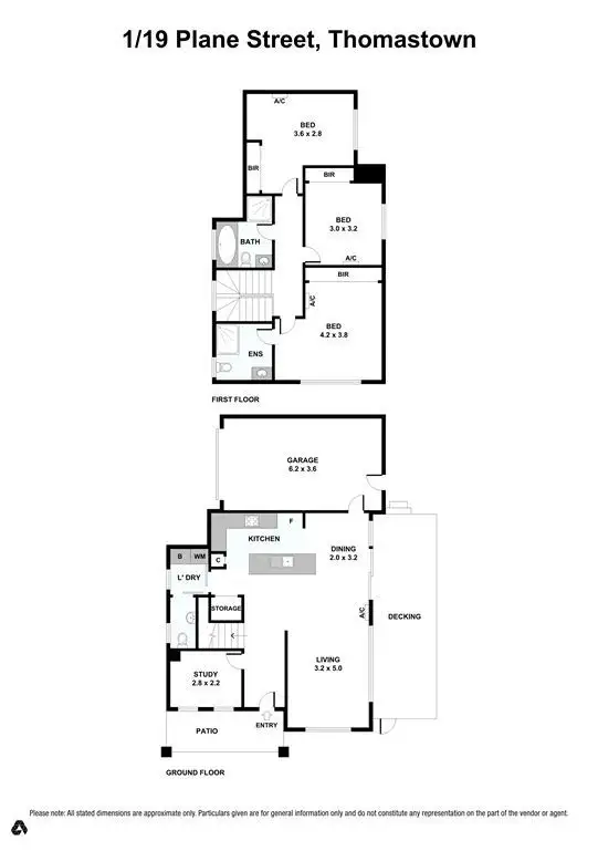 Floorplan of Homely townhouse listing, 1/19 Plane Street, Thomastown VIC 3074