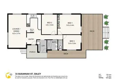 Floorplan of Homely house listing, 33 Susannah Street, Oxley QLD 4075