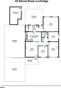 Floorplan of Homely house listing, 43 Altone Road, Lockridge WA 6054