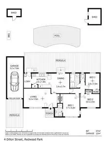 Floorplan of Homely house listing, 4 Dillon Street, Redwood Park SA 5097